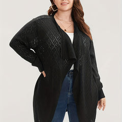  Eyelet Embroidered Open Front Cardigan