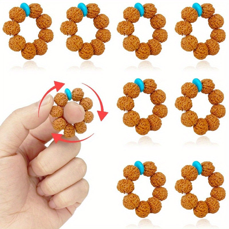Finger Winding Ring Brown Fuzzy Texture Fidget Toy for Relax & Stress