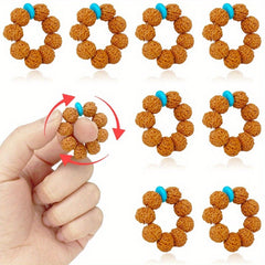 Finger Winding Ring Brown Fuzzy Texture Fidget Toy for Relax & Stress