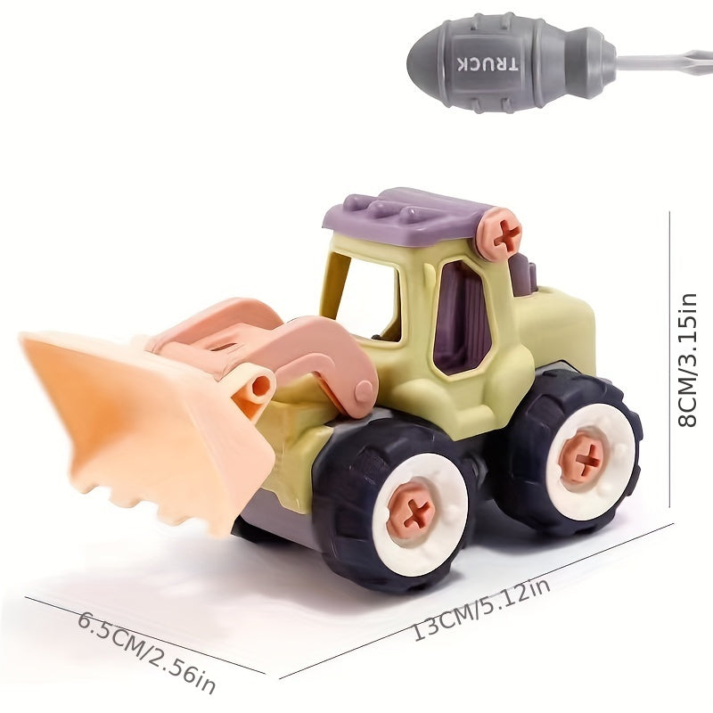 DIY Fire Truck Model Car Toy Set Inertial Engineering Vehicle