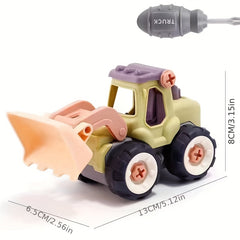 DIY Fire Truck Model Car Toy Set Inertial Engineering Vehicle