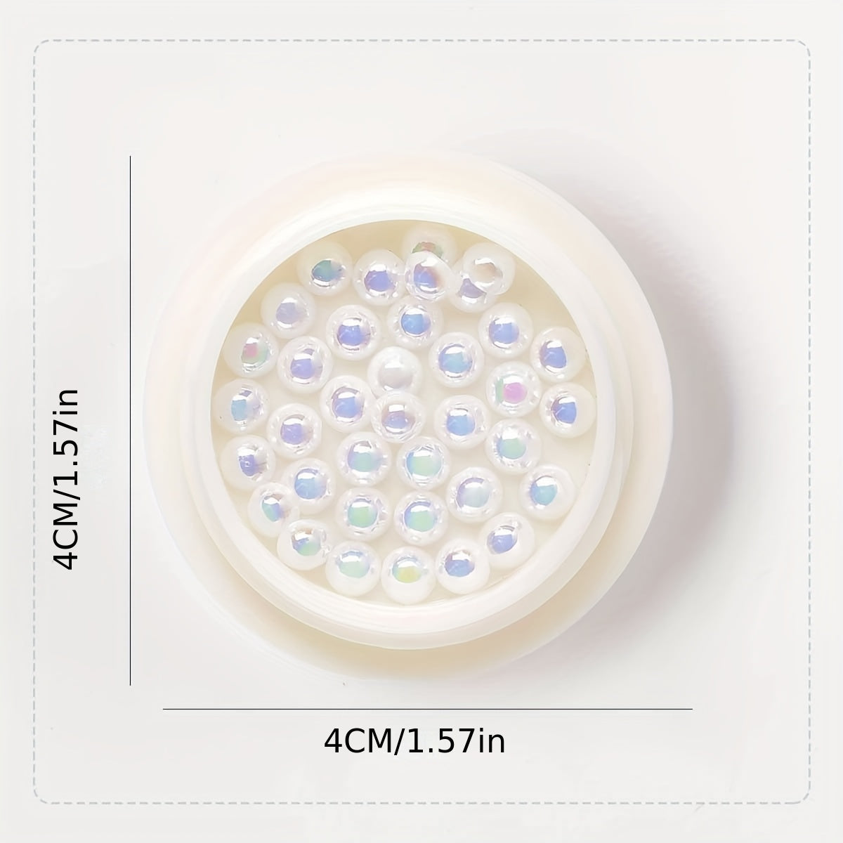 Aurora Pearls Half Round for DIY Jewelry and Nail Art