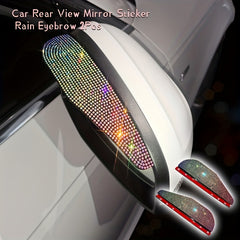 2Pcs Car Rear View Mirror Sticker Rain Eyebrow Visor