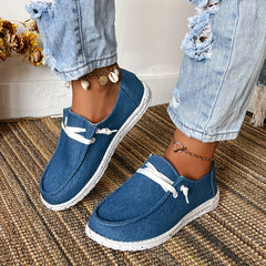 Women's Canvas Sneakers Casual Lace Up Lightweight Low Top Shoes
