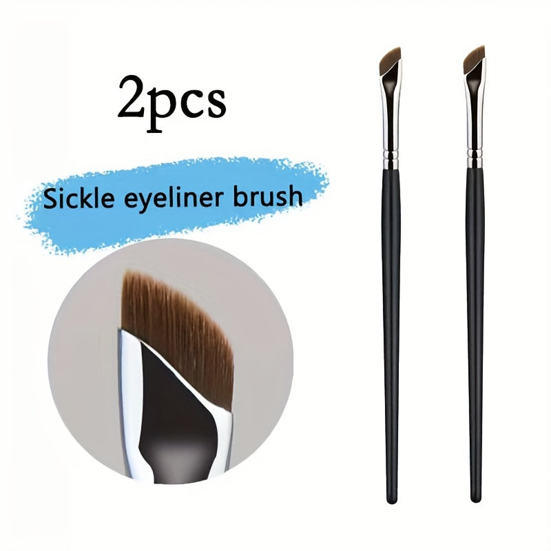 5pcs Sickle Eyeliner Brush Edge Makeup Brush Liquid Eyeliner Brush