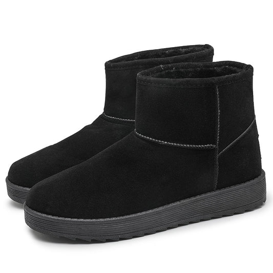 Men's Suede Winter Snow Boots Insulated Warm Outdoor Ankle Boots