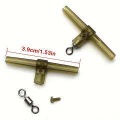 15pcs Anti Tangle Soft Tube With Swivel Ring for Carp Fishing Tackle