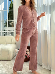  Flannel Coat & Tank Top & Pants Set