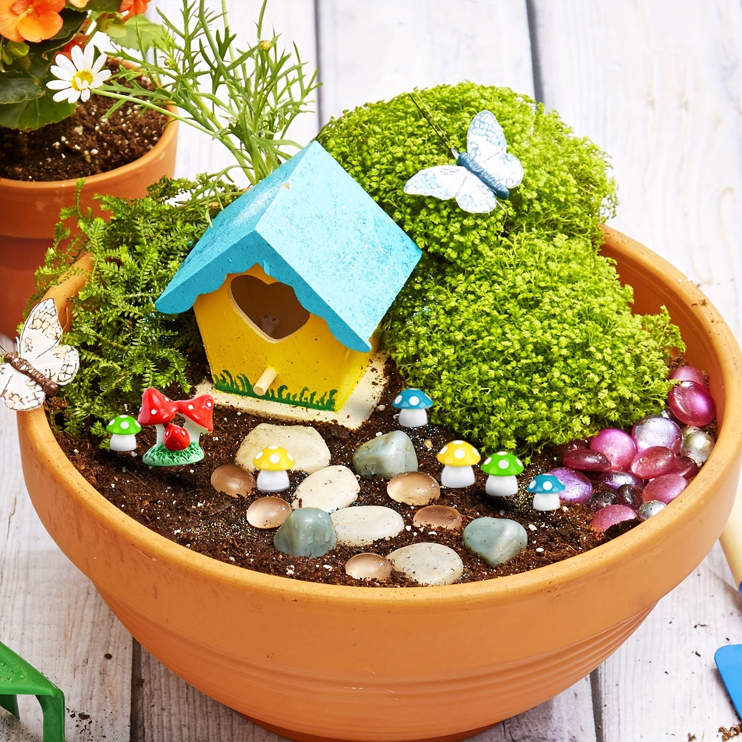 48pcs Fairy Garden Accessories Mini Fairy Garden Decoration Christmas Decoration