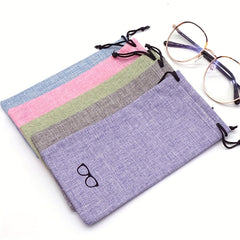 10pcs Waterproof Sunglasses Bags Unisex Print Glasses Cloth Bags