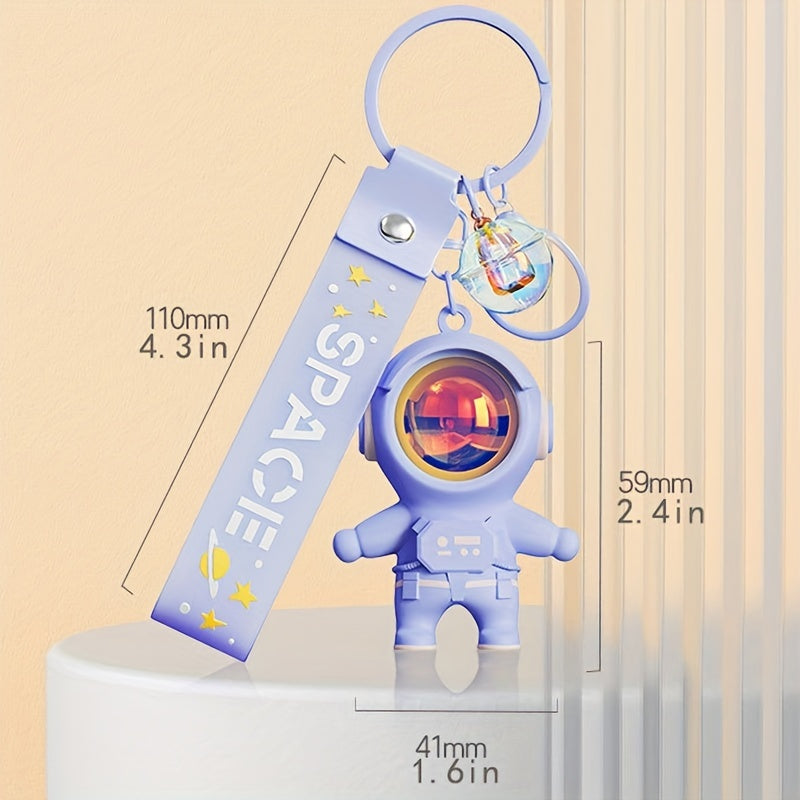 Astronaut Keychain Sunset Projector Light Keyring