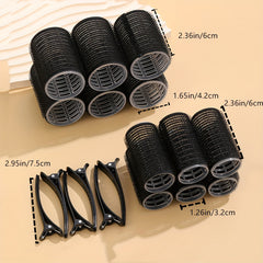 12pcs Self Adhesive Hair Rollers Set For All Hair Lengths