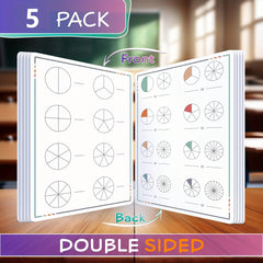 10 Pack AMIBOX Double Sided Fraction Manipulatives