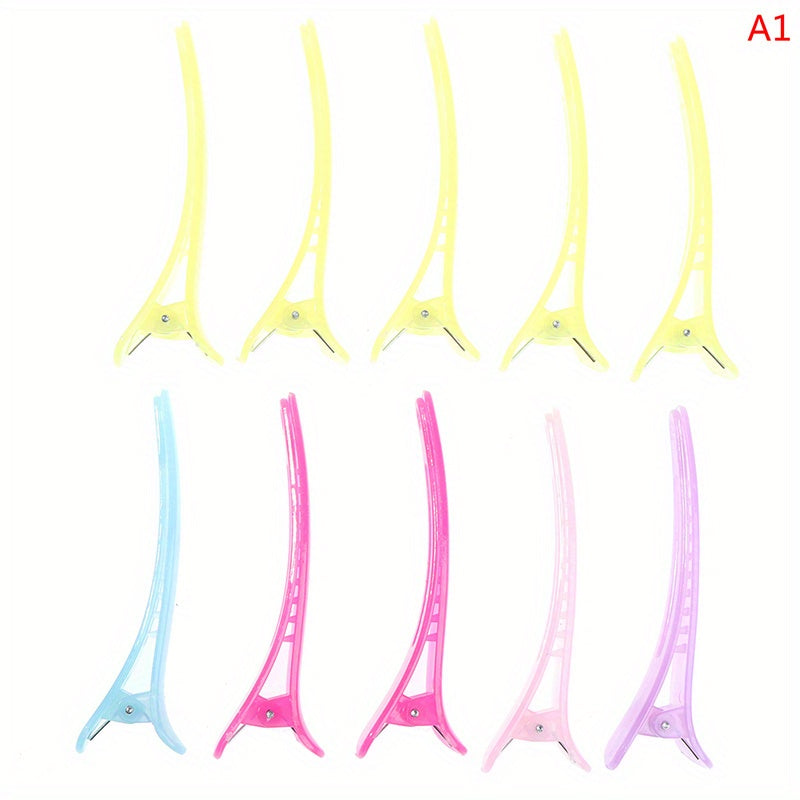 10pcs Solid Duck Billed Hair Clips for Women Girls Hair Styling