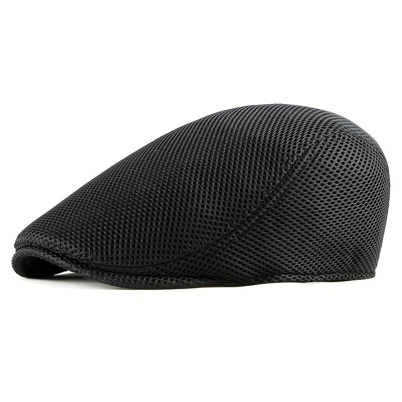 Men's Breathable Mesh Newsboy Cap for Driving