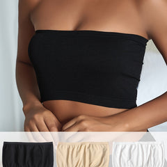 3pcs Strapless Bandeau Bras Soft Everyday Bra Women's Lingerie