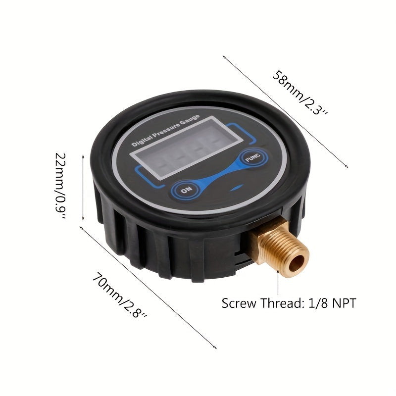 Digital Tire Pressure Gauge Car Bike Motorcycle Tyre Tester Air PSI Meter 1 8NPT