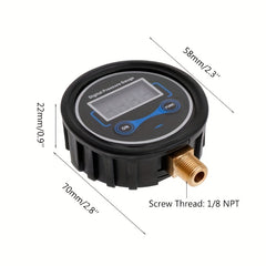 Digital Tire Pressure Gauge Car Bike Motorcycle Tyre Tester Air PSI Meter 1 8NPT