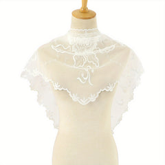 Lace Flower Embroidery Triangle Scarf Classic Church Head Veil