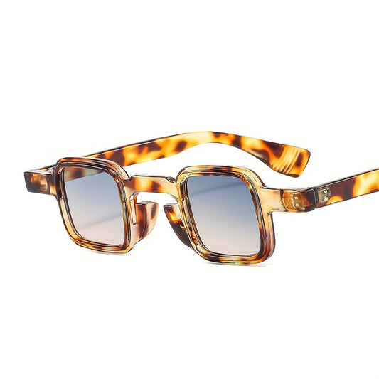 Men's Small Square Frame Sunglasses Vintage Mixed Decorative Eyewear