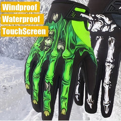 Halloween Motorcycle Gloves, Ghost Claws Pattern