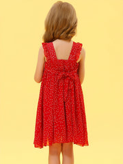 Girls Polka Dot Swing Dress Summer Clothing