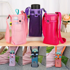 Portable Water Bottle Cover with Phone Holder and Strap for Outdoor Activities