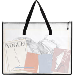 Large Capacity Transparent Tote Bag for Artwork and Stationery Storage