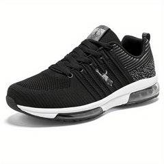 Men's Breathable Lace Up Knit Sneakers Casual Walking Shoes