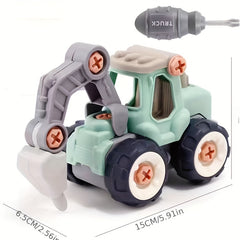 DIY Fire Truck Model Car Toy Set Inertial Engineering Vehicle