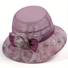 Vintage Flower Bucket Hat Sun Hat Lightweight Breathable Sunscreen Mesh Sun Hats