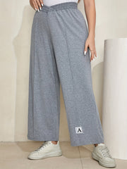  Women's V Waist Elastic Wide Leg Trousers