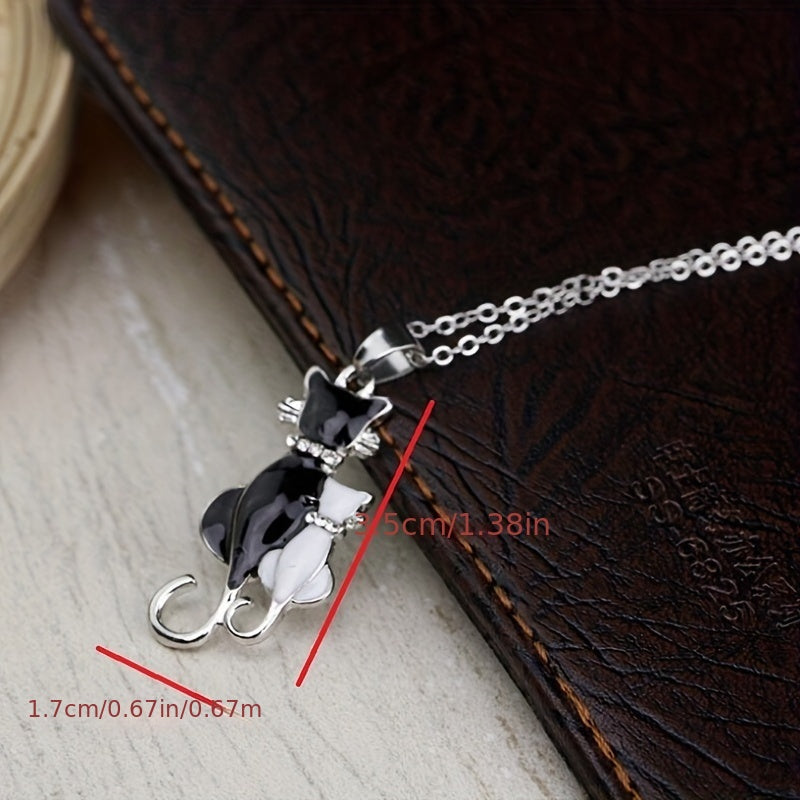 Kitten Cat Pendant Necklace For Women Girls
