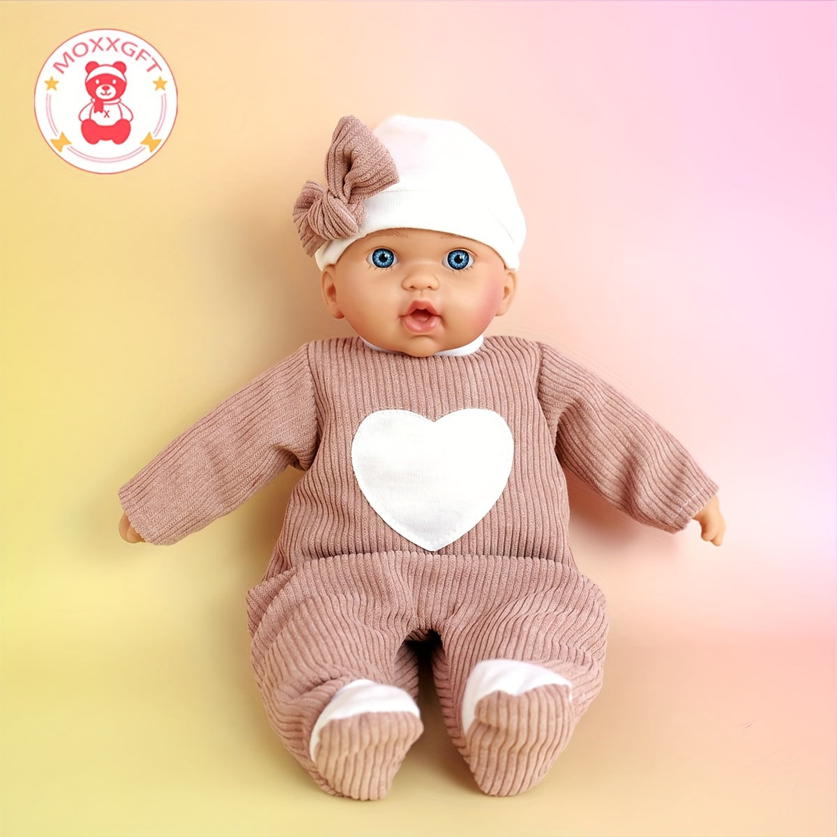 MOXXGFT 40 Reborn Toddler Doll with Clothes Pacifier Soft Body Simulation Doll