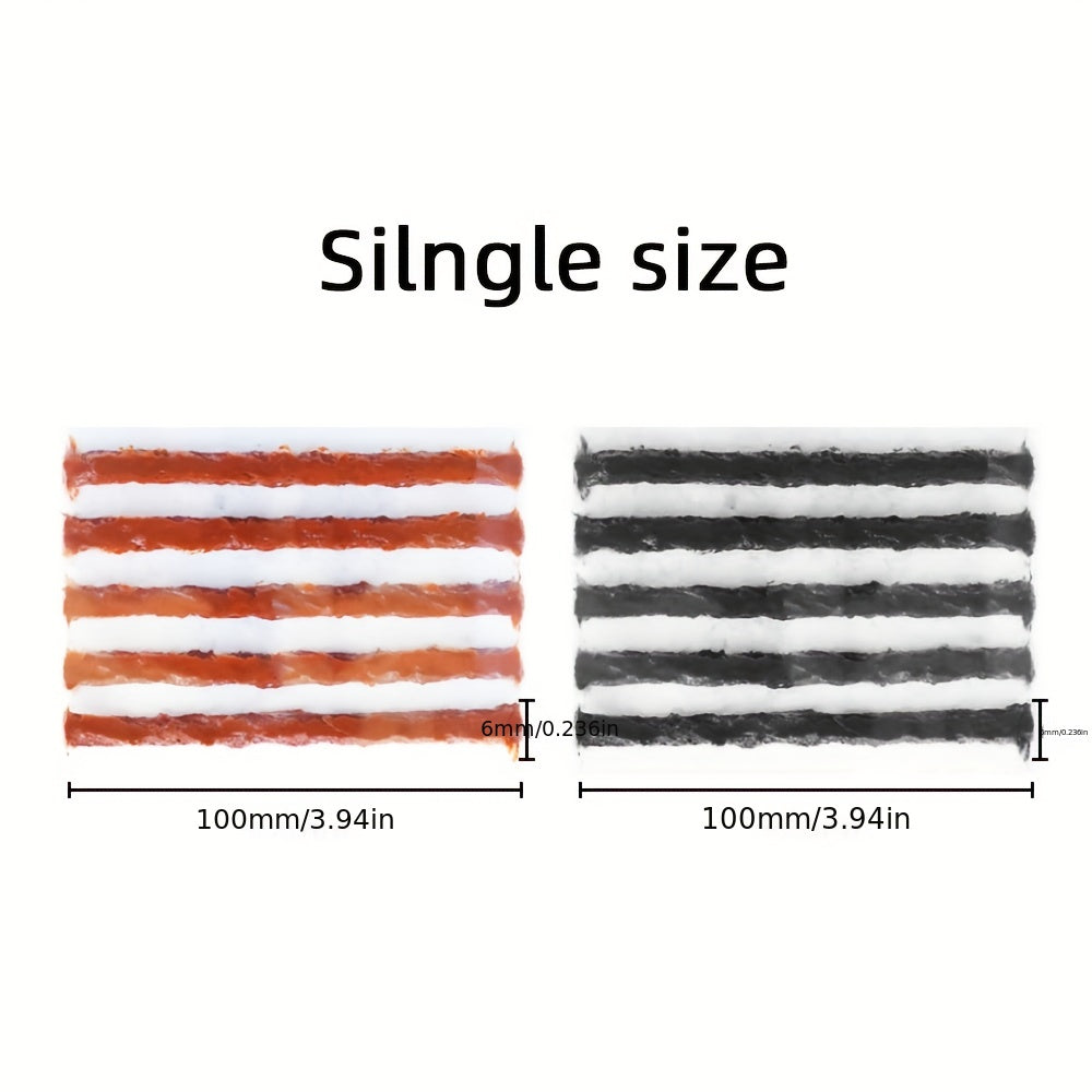 30pcs Car Tubeless Tire Seals Repair Strips with Glue for Tyre Plug Puncture