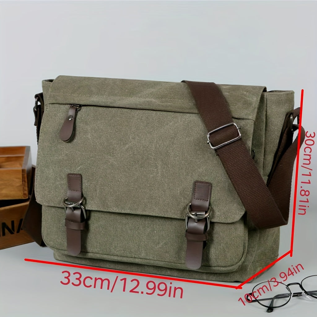 Retro Canvas Satchel Bag - Stylish & Waterproof