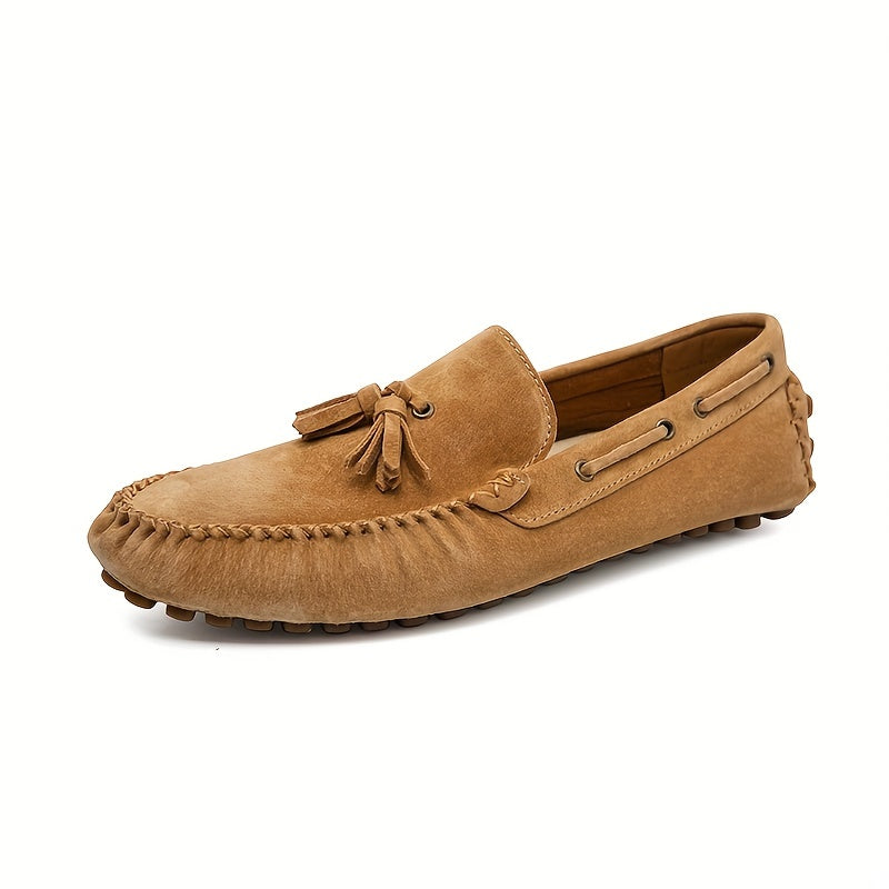 Women's Rubber Sole Slip On Loafers Comfortable Round Toe Non Slip Shoes