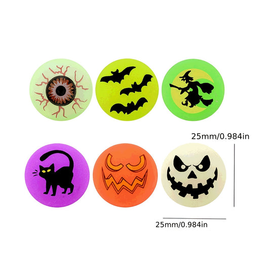 10pcs Halloween Glow In The Dark Bouncy Balls 2 Halloween Trick Treat Toy