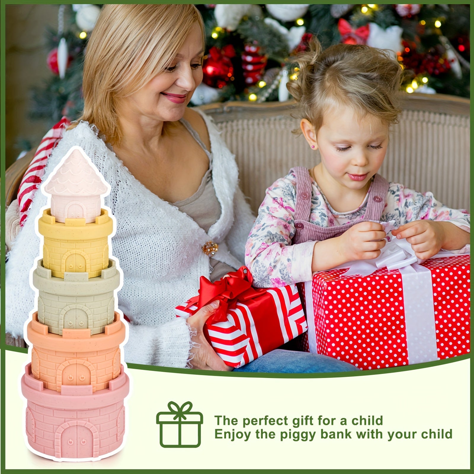 Silicone Stacking Toys Blocks Castle Nesting Educational Development