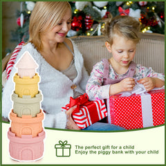 Silicone Stacking Toys Blocks Castle Nesting Educational Development