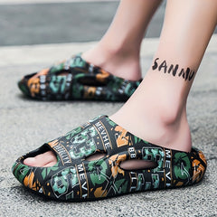 Men's Graphic Pillow Slides Cloud Slides Casual Non Slip Slippers