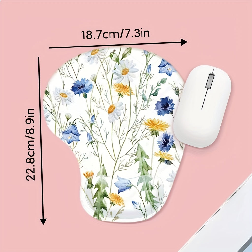 Floral Series Mouse Pad With Wrist Rest