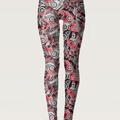 Skull Print Leggings Casual Sporty Skinny Leggings