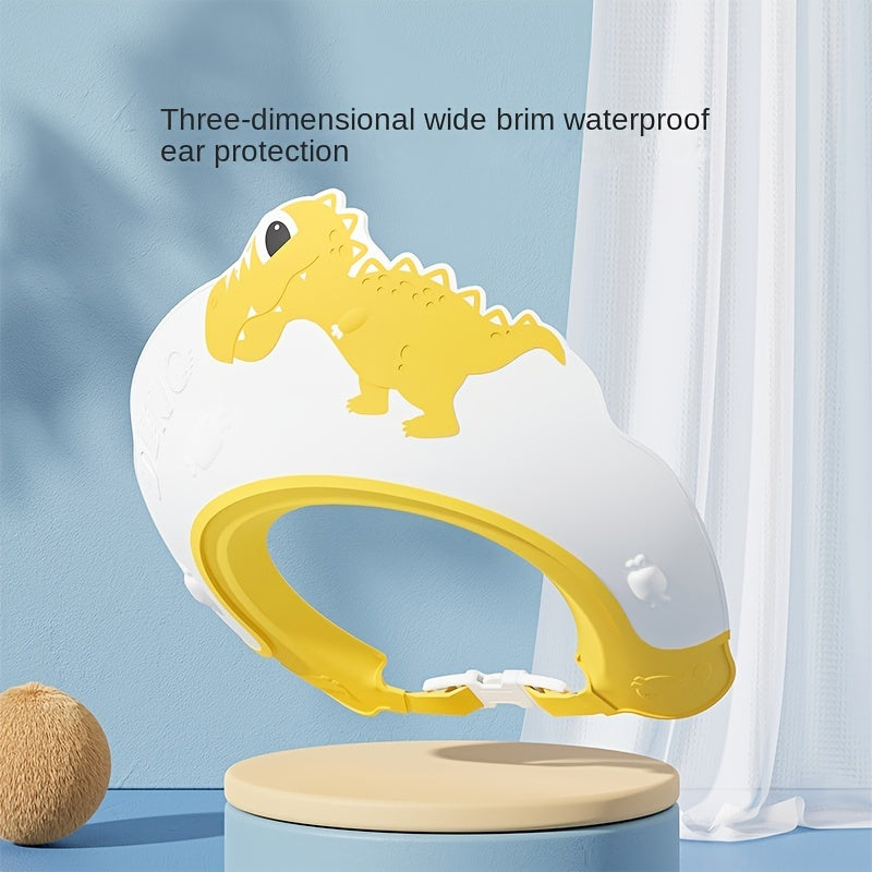 Baby Shampoo Cap Waterproof Ear Protector Dinosaur Pattern