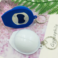 Funny Mini Helmet Keychain Bottle Opener Key Ring