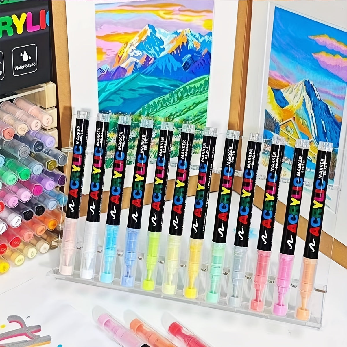 GUANNA 8101 Liquid Soft Head Mark Pen 100 Non Transparent Watercolor Pen