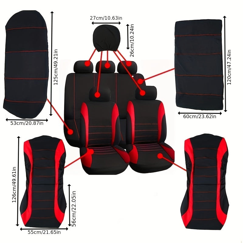 9pcs Car Seat Cover All Universal Seat Cover Car Seat Cover Protective Cover