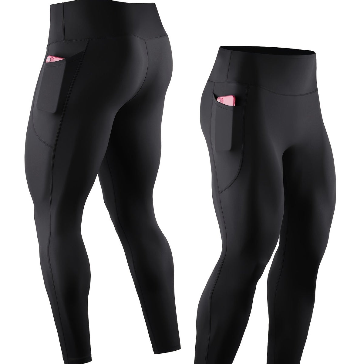 Men's Compression Sports Leggings High Waist Quick Dry Pants