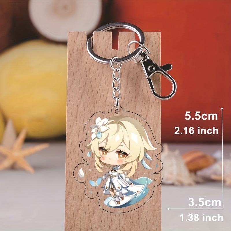 Acrylic 5 49 Cm Games Keychain Anime Toys Two Sided Keyring