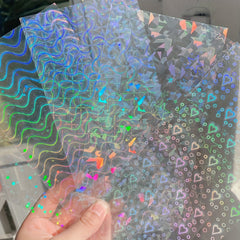 Laser PVC Stickers Creative Waterproof Rainbow Reflective Stickers
